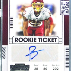 2021 Contenders Benjamin St-Juste RC Auto #180 Commanders
