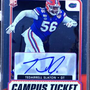 2021 Contenders Draft Picks Tedarrell Slaton Campus Ticket Auto /99 #300 Gators