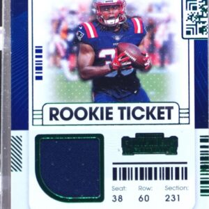 2021 Contenders Rhamondre Stevenson RC JSY #RSV-RST Patriots Rookie Swatch