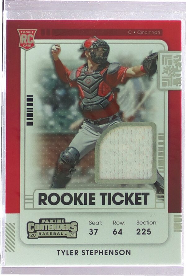 2021 Contenders Tyler Stephenson JSY RC #RTJ-TY Reds Rookie Ticket Jersey