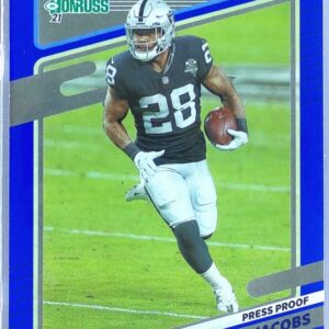 2021 Donruss Josh Jacobs Press Proof Blue #85 Raiders