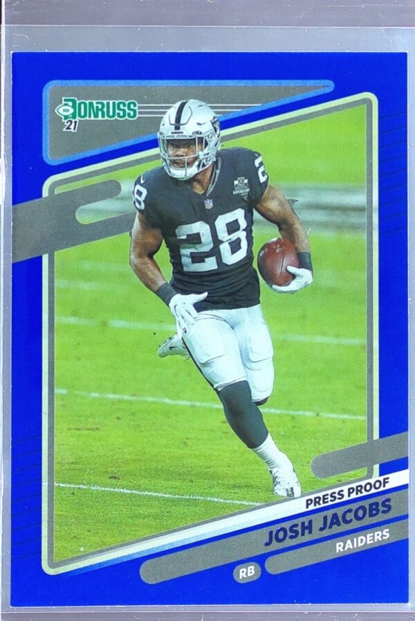 2021 Donruss Josh Jacobs Press Proof Blue #85 Raiders