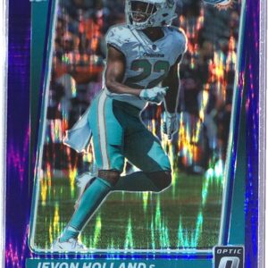 2021 Donruss Optic Jevon Holland Purple Shock RC #267 Dolphins