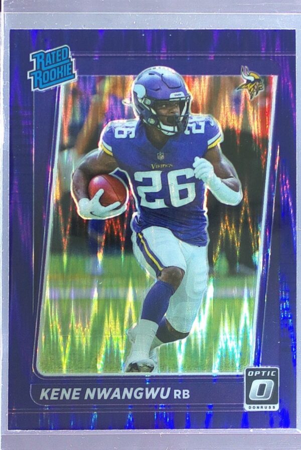 2021 Donruss Optic Kene Nwangwu Purple Shock RC #233 Vikings