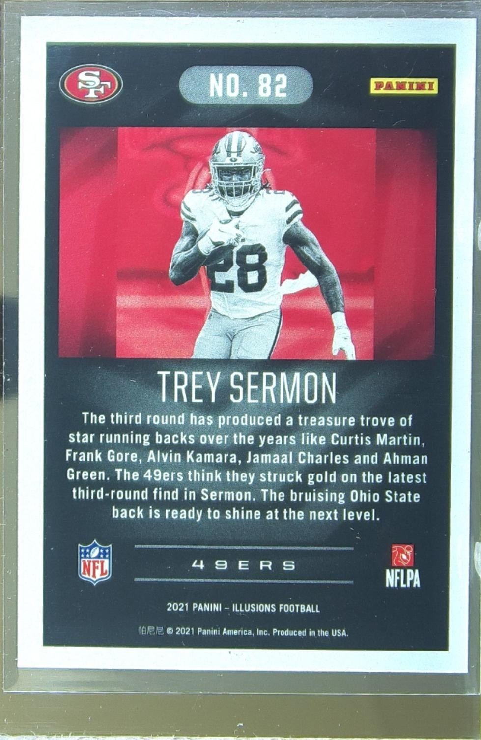 2021 Illusions Trey Sermon Retail RC #82 49ers - Image 3