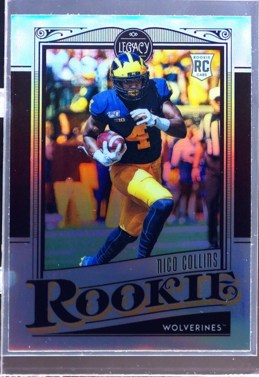 2021 Legacy Nico Collins RC #160 Wolverines Rookies Premium Edition Silver