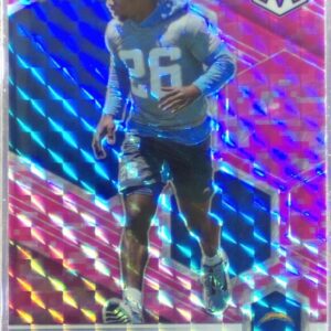2021 Mosaic Asante Samuel Jr. Prizm Camo Pink RC #348 Chargers