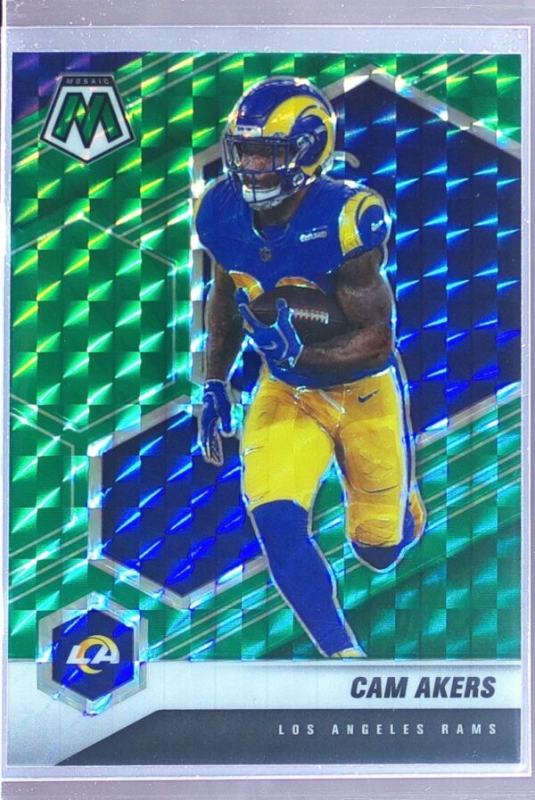 2021 Mosaic Cam Akers Prizm Green #119 Rams