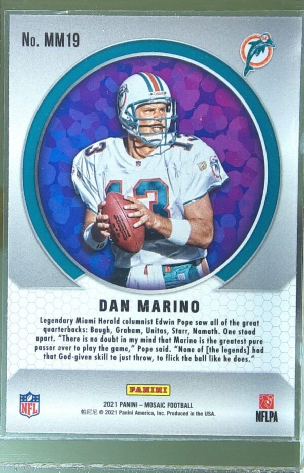 2021 Mosaic Dan Marino #MM19 Dolphins Men of Mastery - Image 3