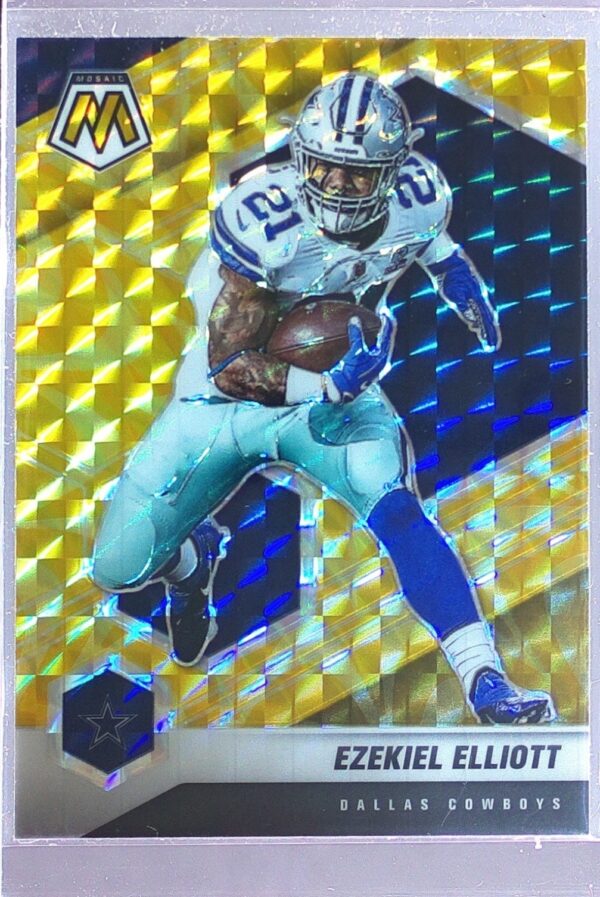 2021 Mosaic Ezekiel Elliott Prizm Reactive Yellow #60 Cowboys