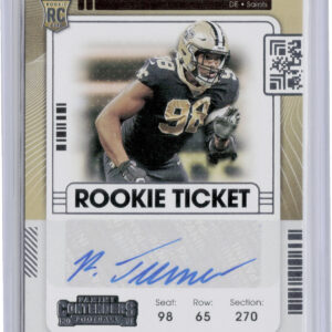 2021 Panini Contenders Payton Turner AU RC #156 Saints