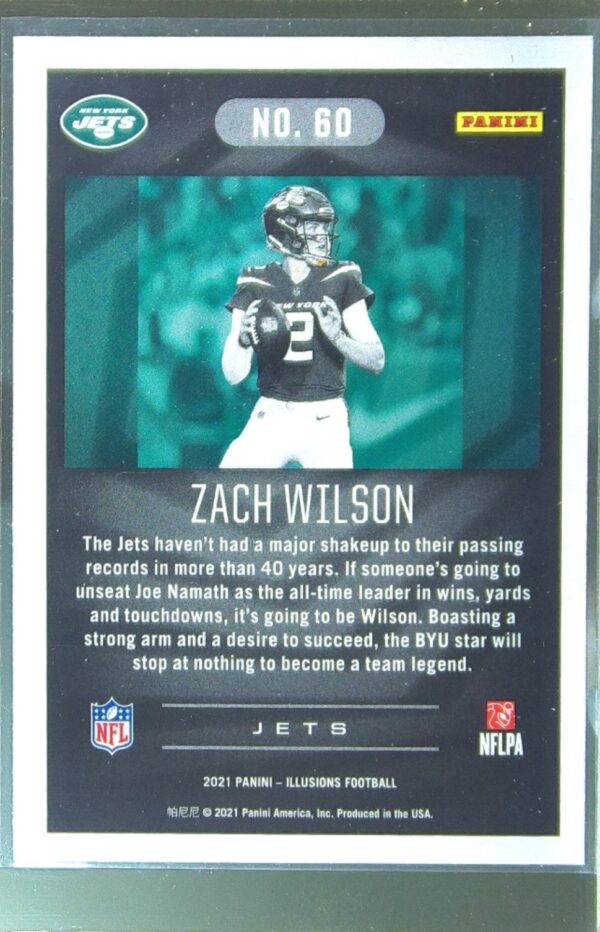 2021 Panini Illusions Zach Wilson Retail RC #60 Jets - Image 3