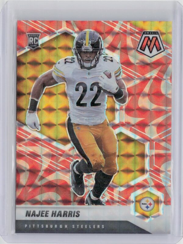 2021 Panini Mosaic Najee Harris Prizm Reactive Orange #313 Steelers