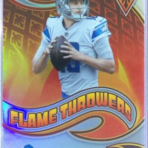 2021 Panini Phoenix Jared Goff #FT-23 Lions Flame Throwers