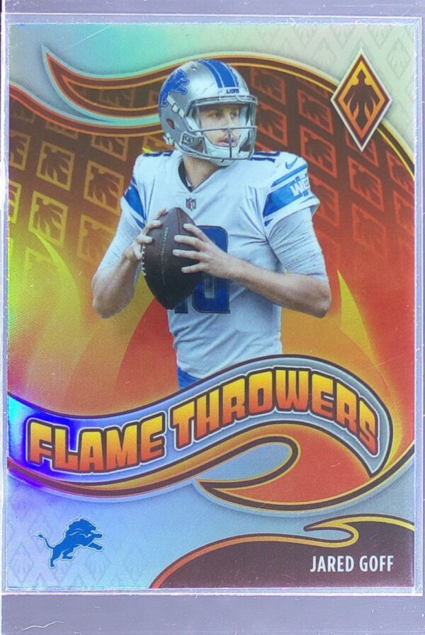 2021 Panini Phoenix Jared Goff #FT-23 Lions Flame Throwers