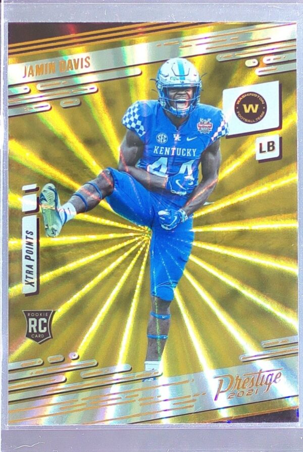 2021 Panini Prestige Jamin Davis Xtra Points Sunburst RC #260 Team