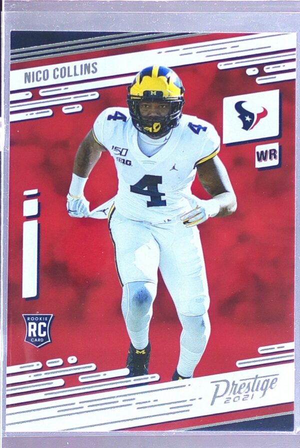 2021 Panini Prestige Nico Collins Xtra Points Premium Red /299 RC #237 Texans