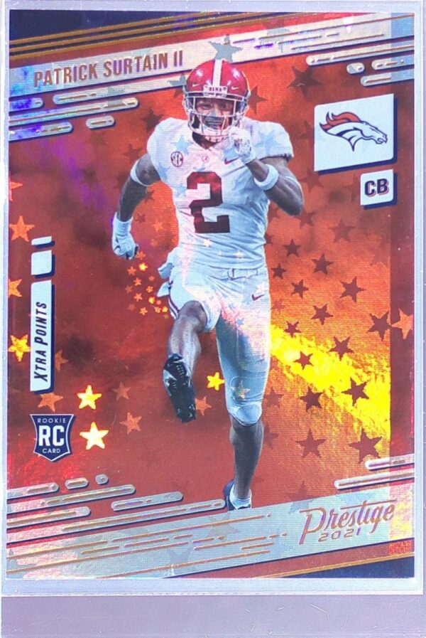 2021 Panini Prestige Patrick Surtain II Xtra Points Astral RC #245 Broncos