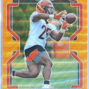2021 Prizm Chris Evans Orange Wave /60 RC #424 Bengals