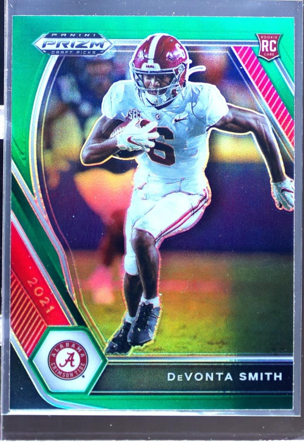 2021 Prizm Draft Picks DeVonta Smith Green RC #101 Tide