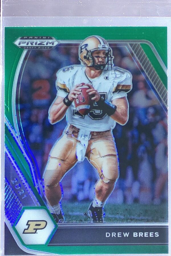 2021 Prizm Draft Picks Drew Brees Green #16 Boilermakers