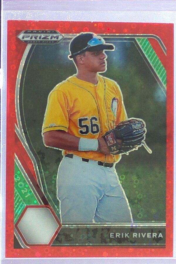 2021 Prizm Draft Picks Erik Rivera Red Donut Circles Prizm /99 #PDP215