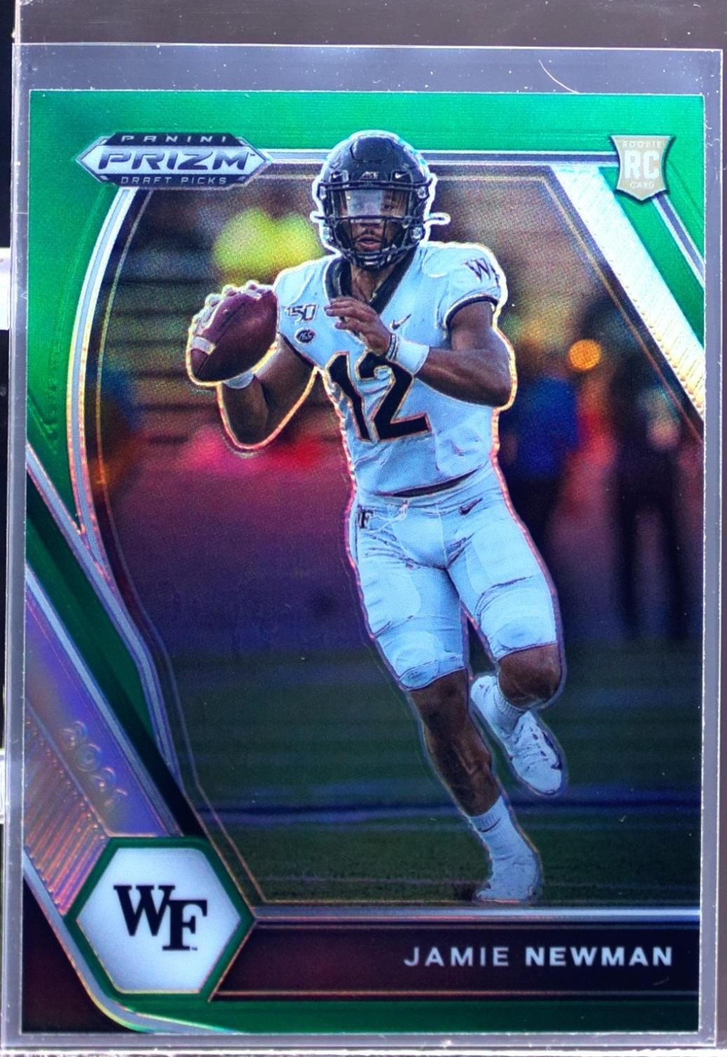 2021 Prizm Draft Picks Jamie Newman Green RC #135 Deacons