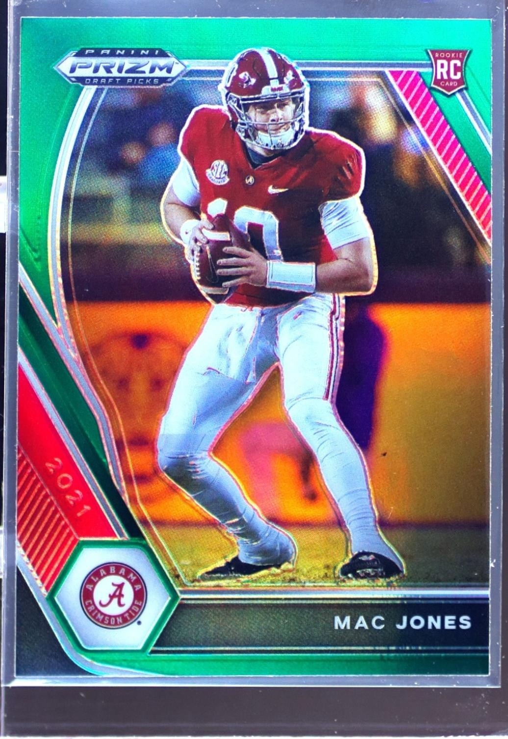 2021 Prizm Draft Picks Mac Jones Green RC #104 Tide