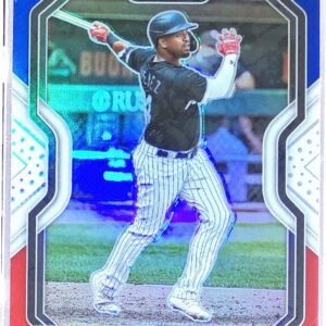 2021 Prizm Eloy Jimenez Red/White/Blue Prizm #63 Sox