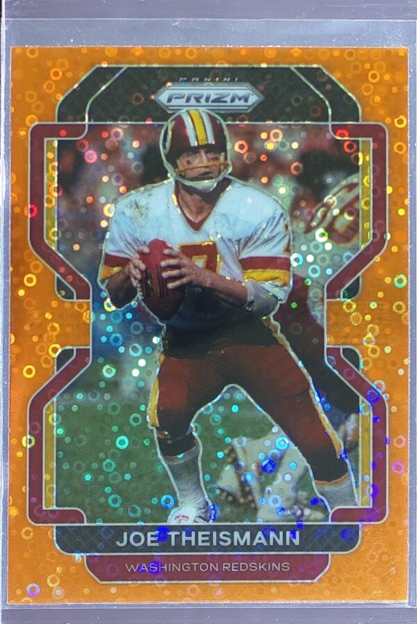 2021 Prizm Joe Theismann Orange Disco #217 Redskins