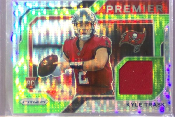 2021 Prizm Kyle Trask JSY #PJ-9 Buccaneers Premier Jerseys Neon Green Pulsar