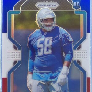 2021 Prizm Penei Sewell Red White and Blue RC #429 Lions