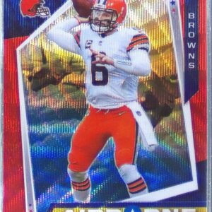 2021 Rookies & Stars Baker Mayfield #AB-14 Browns Airborne Red Wave