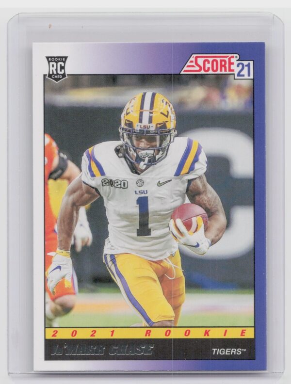 2021 Score Ja'Marr Chase #TB5 Tigers 1991 Throwback