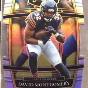 2021 Select David Montgomery Silver Prizm Die Cut #8 Bears