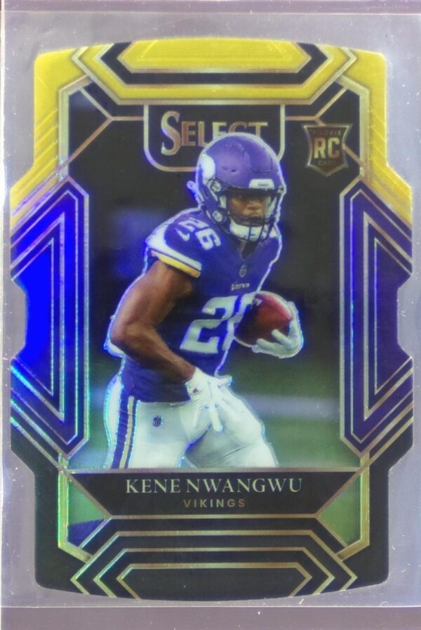2021 Select Kene Nwangwu Black and Gold Prizm Die Cut RC #274 Vikings