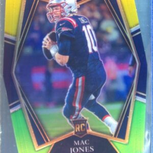 2021 Select Mac Jones Green and Yellow Prizm Die Cut RC #151 Patriots