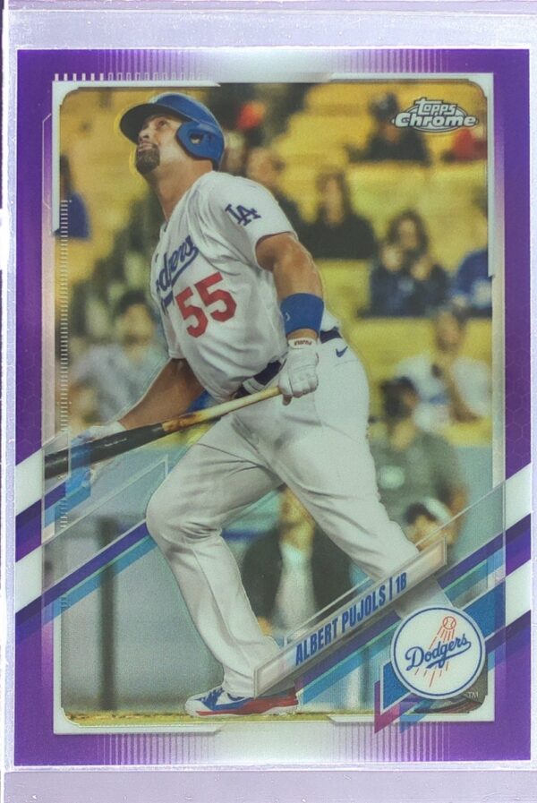2021 Topps Chrome Update Albert Pujols Purple Refractor #USC50 Dodgers