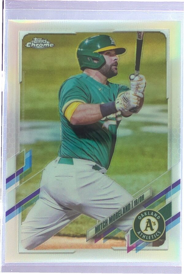 2021 Topps Chrome Update Mitch Moreland Refractor /250 #USC4 Athletics