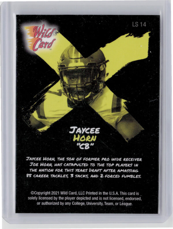 2021 Wild Card Alumination Jaycee Horn SN10 #LS-14 Gamecocks Light Show Red Chas - Image 3