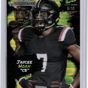 2021 Wild Card Alumination Jaycee Horn SN10 #LS-14 Gamecocks Light Show Red Chas