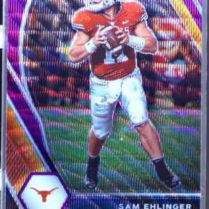 2021Prizm Draft Picks Sam Ehlinger Purple Wave RC #131 Longhorns