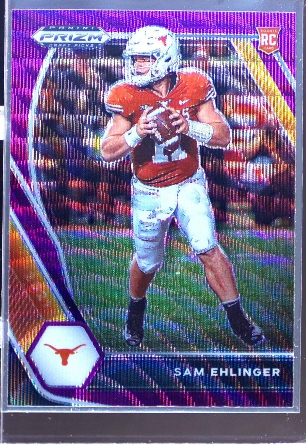 2021Prizm Draft Picks Sam Ehlinger Purple Wave RC #131 Longhorns
