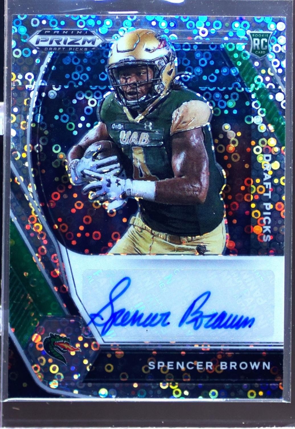 2021Prizm Draft Picks Spencer Brown Auto #DPA-SPB Blazers Draft Picks Circles