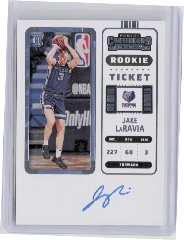 2022-23 Panini Contenders Jake LaRavia AU RC #120 Grizzlies