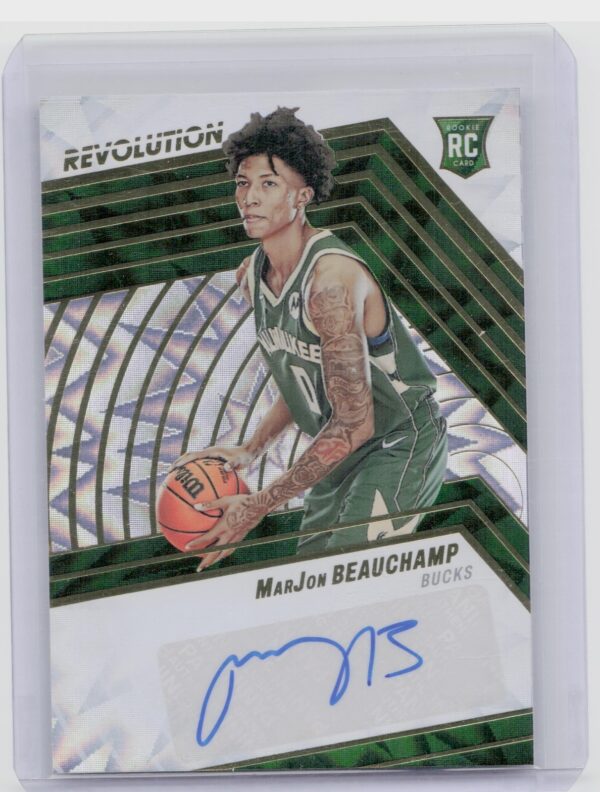 2022-23 Panini Revolution MarJon Beauchamp AU SN100 #RA-MJB Bucks Rookie Autogra