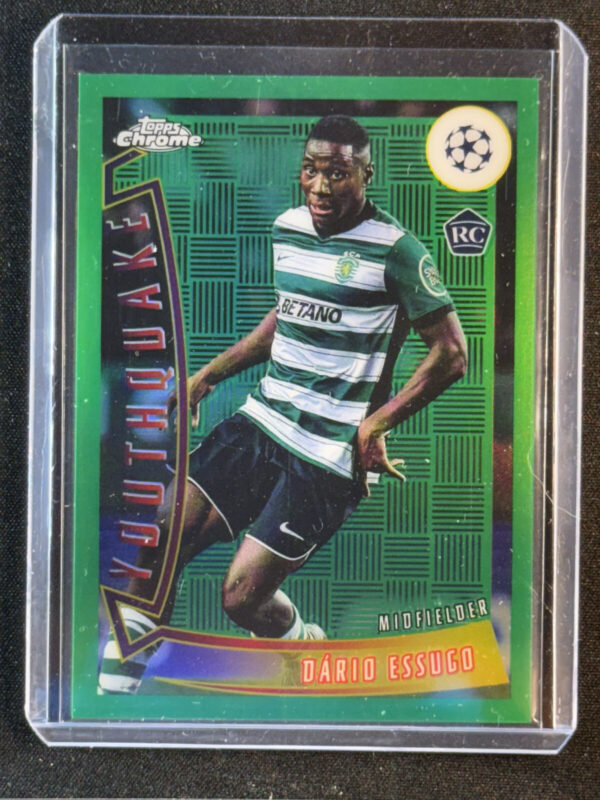 2022-23 Topps Chrome UEFA Dario Essugo Youthquake Green Refractor /99 Rookie RC