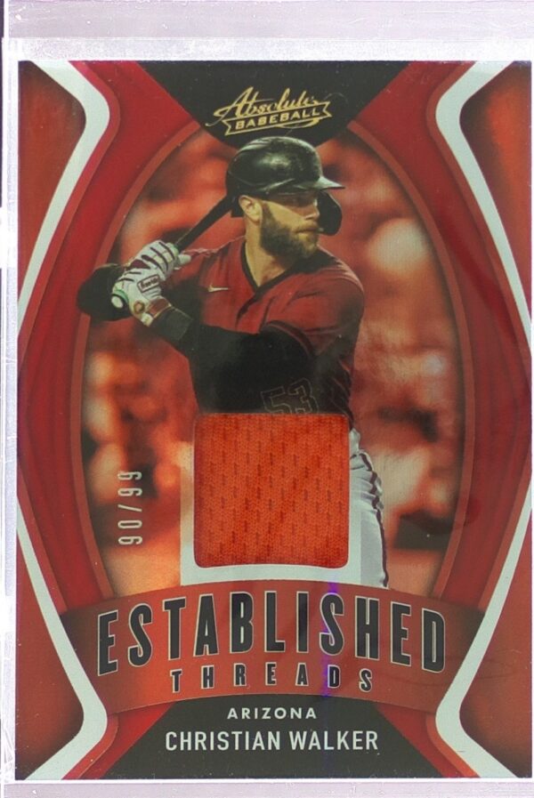 2022 Absolute Christian Walker /99 JSY #ET-CW Diamondbacks Established Threads