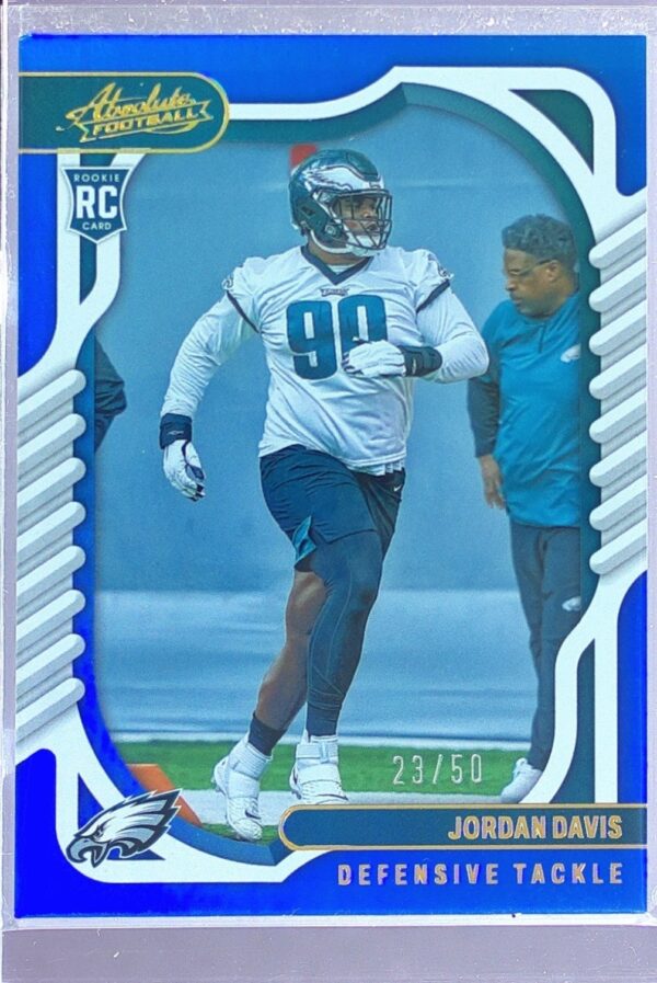 2022 Absolute Jordan Davis Spectrum Blue /50 RC #172 Eagles