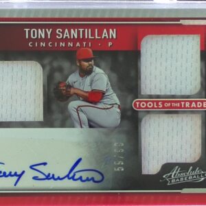 2022 Absolute Tony Santillan Auto /99 JSY RC #TT3S-TS Reds Tools of the Trade